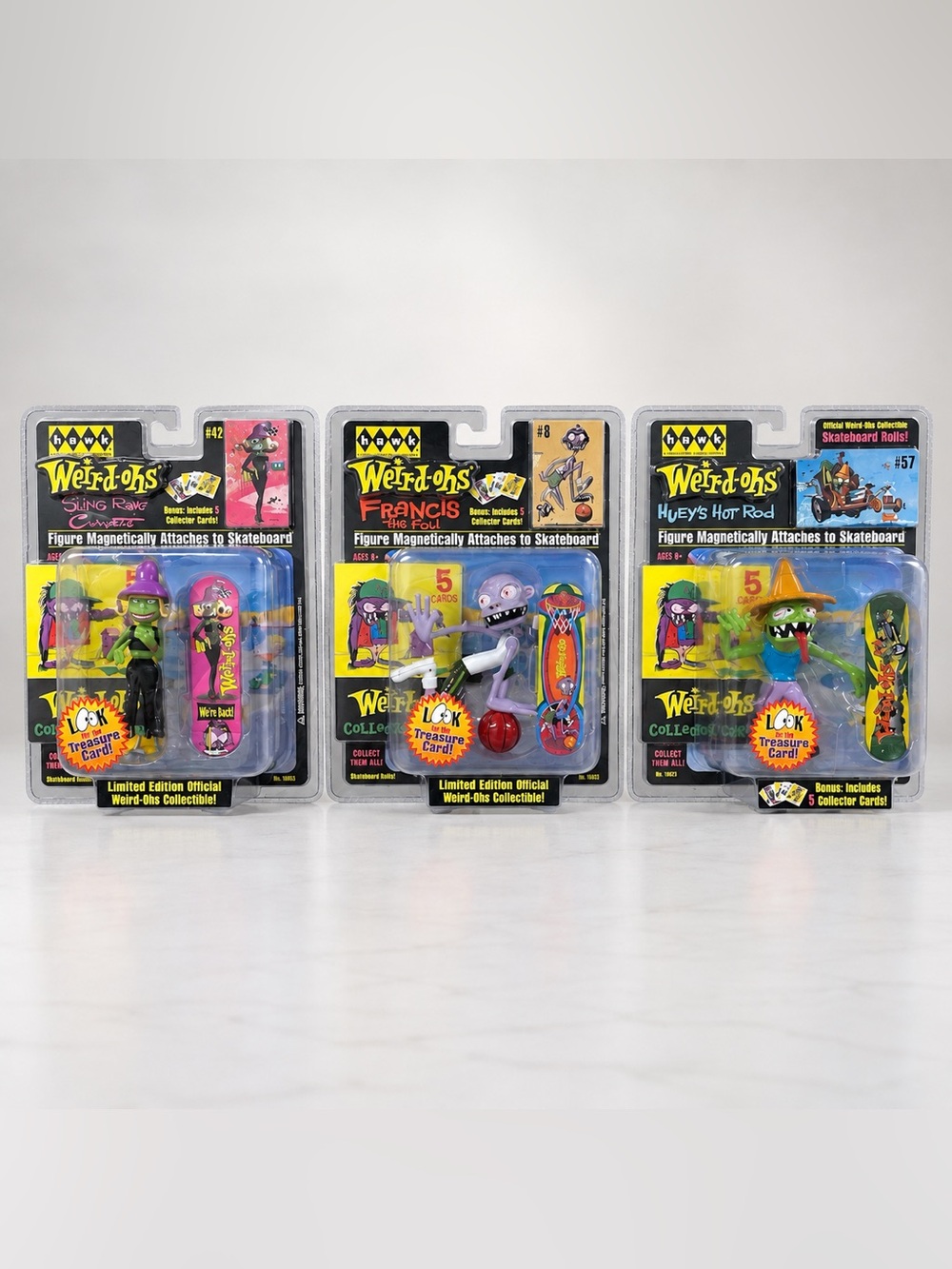 Hawk Weird-Ohs 2008 Figure Lot Sling Rave Francis Huey Skateboard Sealed NIP